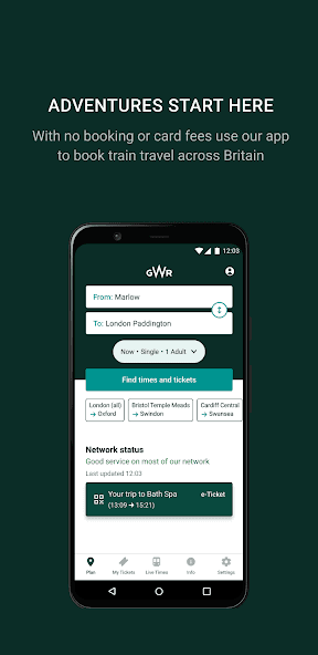First Great Western application